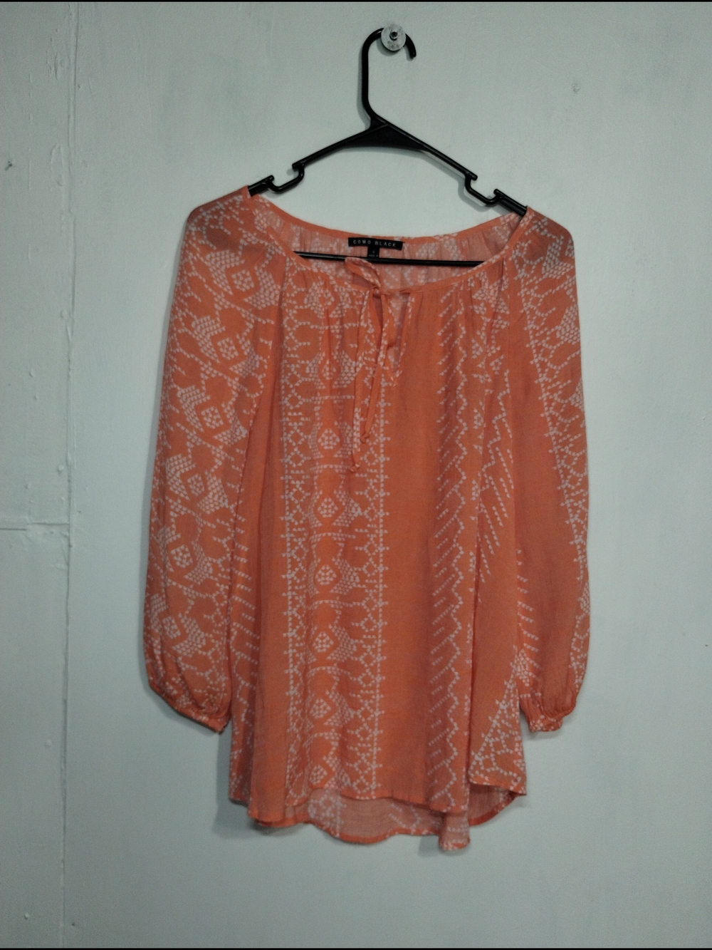Love Tree Coral Printed Peasant Tunic